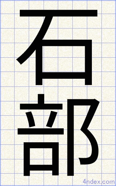 石 部 名前書き方 漢字 かっこいい石部
